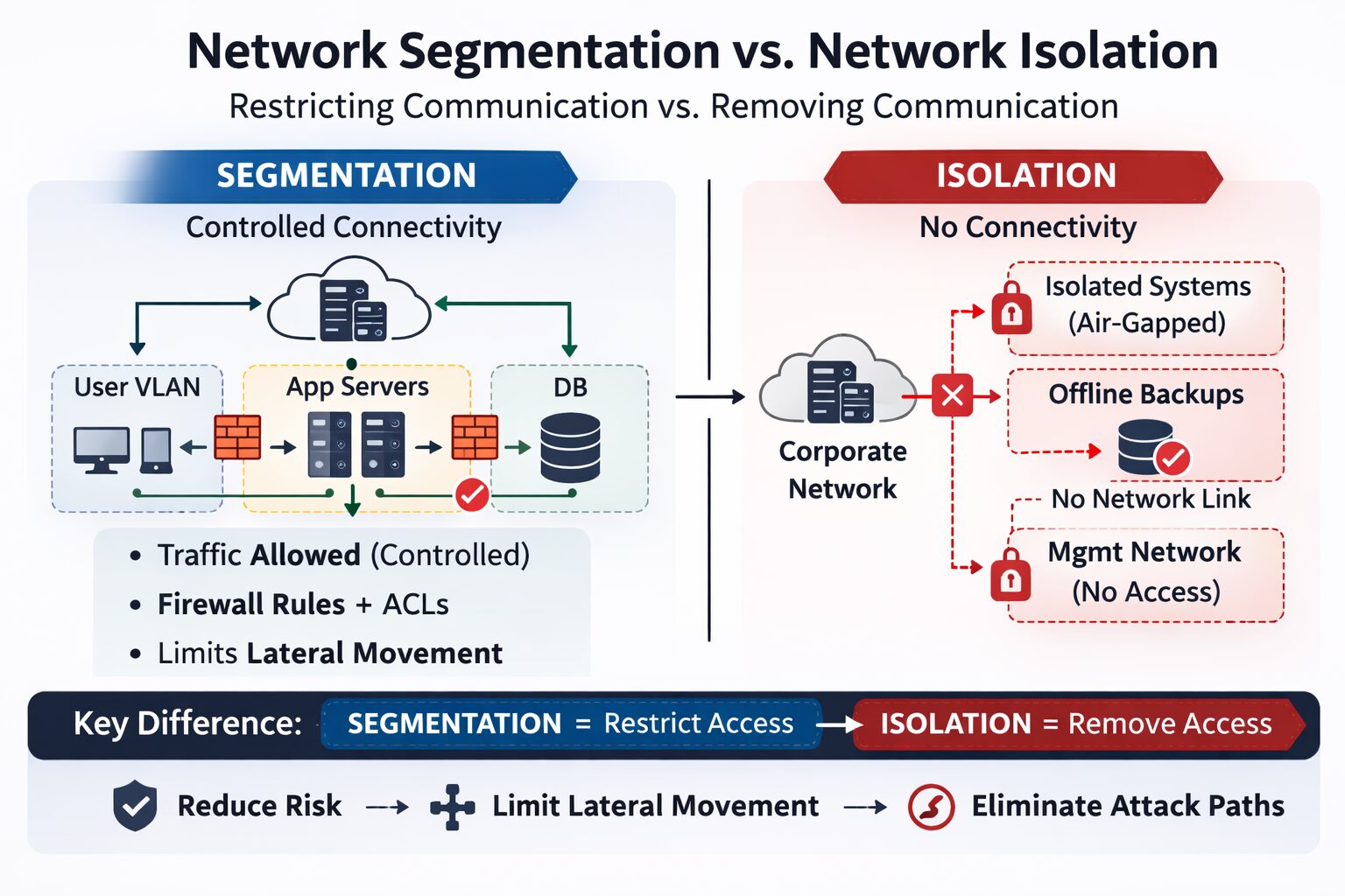 Network Segmentation vs. Network Isolation: What Security Pros Need to Know
