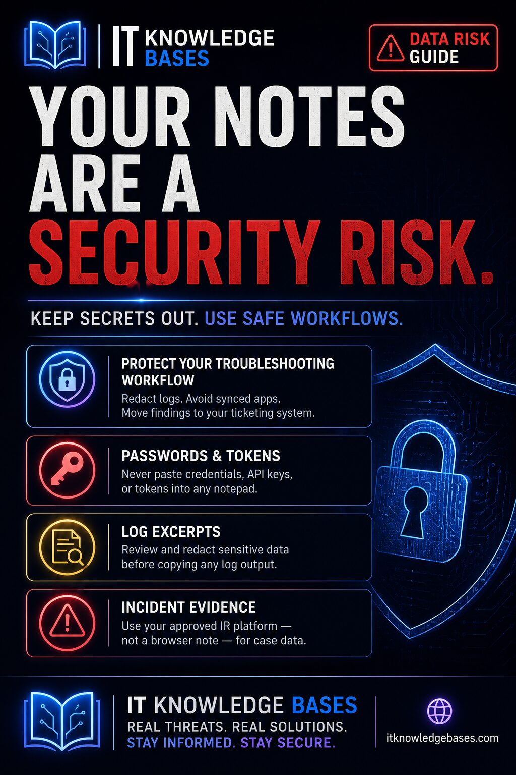 How to Take IT Troubleshooting Notes Without Leaking Sensitive Data