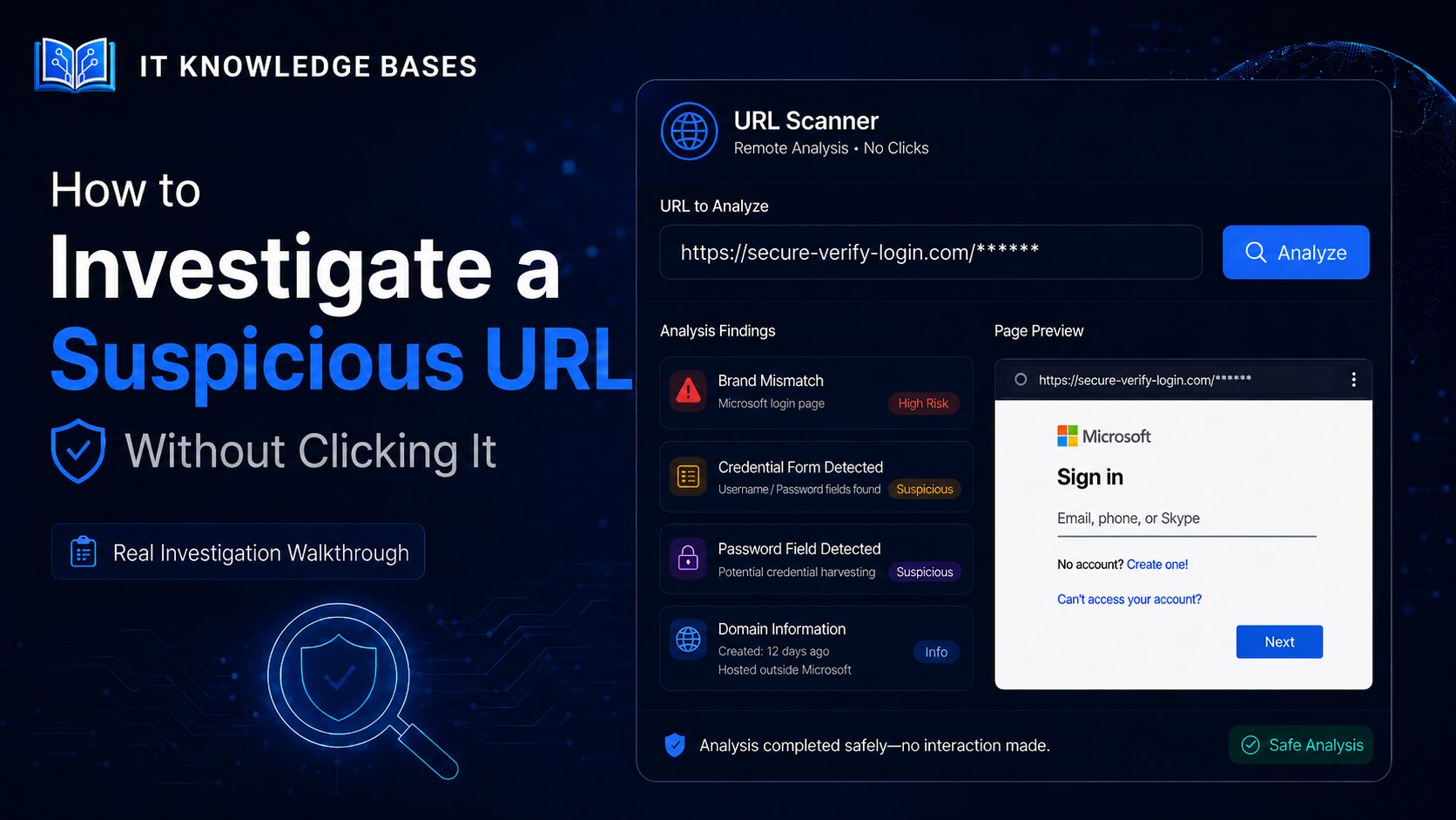 How to Investigate a Suspicious URL Without Clicking It