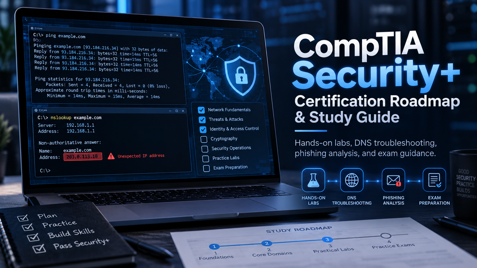CompTIA Security+ Certification Roadmap and Study Guide